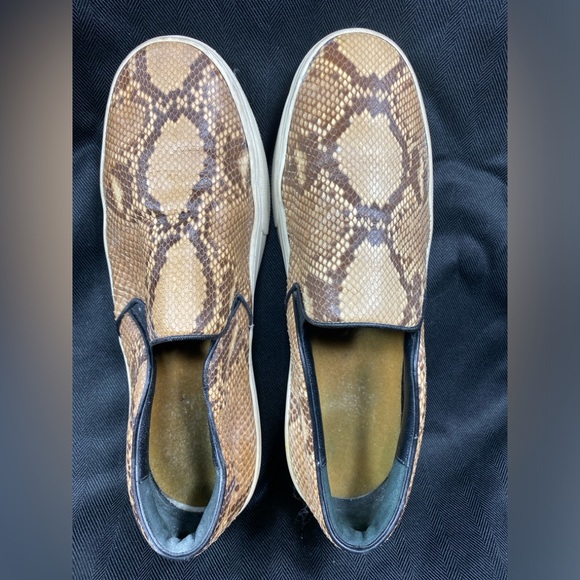Celine Python Snakeskin Slip-on Sneakers Skater Almond Toe - Picture 8 of 14